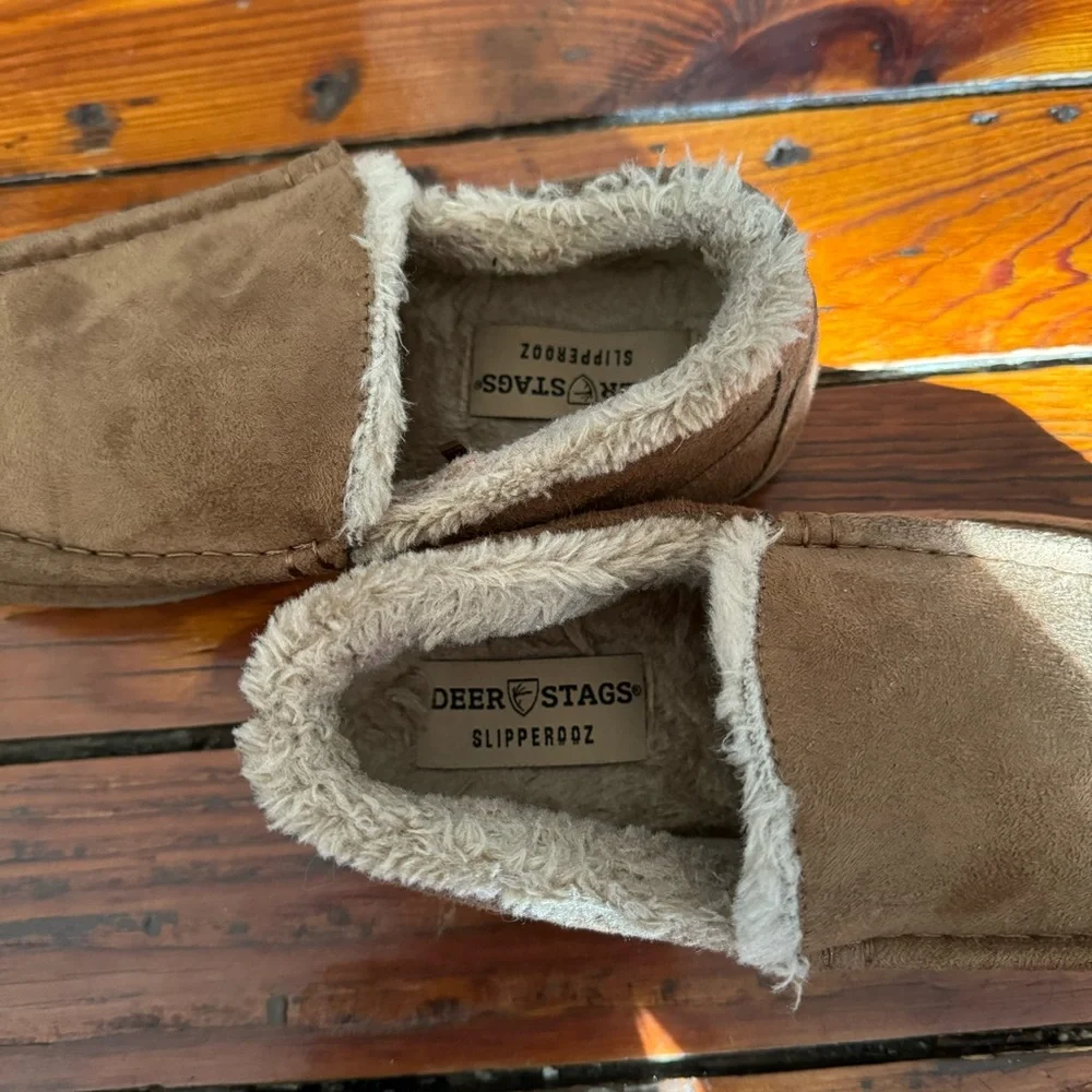 Deer Stags Kids' Lil Spun Slipper in Camel Size 4